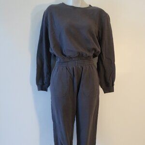Womens The Westside Charcoal 100% Cotton Sweatshirt Jogger Sweatpants S